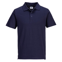 Polo jersey léger coupe ajustée col tricoté Marine – Portwest L210, boîte de 48 pièces