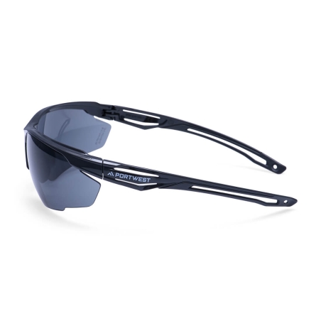 Lunettes de sécurité demi-monture légère et flexible Fumé – Portwest PS36, sachet de 12