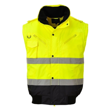 Blouson bomber haute visibilité 3-en-1 bicolore classe 3 Jaune/noir – Portwest C465