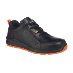 Basket de sécurité perforée légère sans métal S1P Noir/orange – Portwest FC09