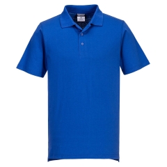Polo jersey léger coupe ajustée col tricoté Bleu royal – Portwest L210, boîte de 48 pièces