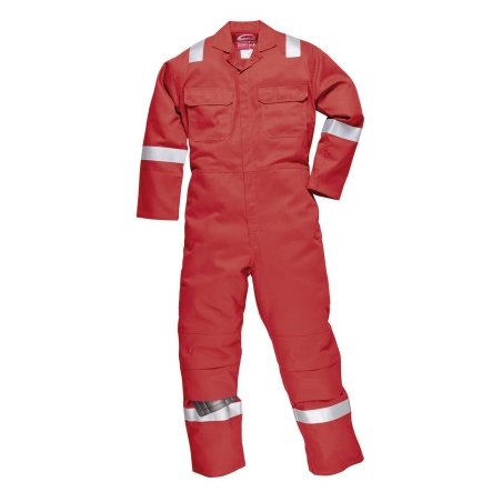 Combinaison de travail ignifugée haute visibilité FR Bizweld Iona Rouge – Portwest BIZ5