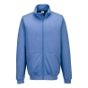 Sweat-shirt zippé antistatique ESD en coton et fibre de carbone Bleu hamilton – Portwest AS25