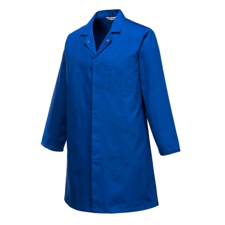 Blouse agroalimentaire homme polycoton 1 poche Bleu royal – Portwest 2202