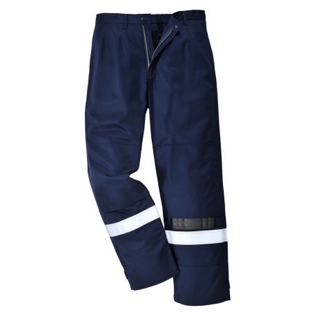 Pantalon ignifugé multirisque avec bandes réfléchissantes Marine – Portwest FR26NAR