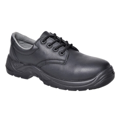 Chaussure basse cuir action composite S1PS SR sans métal Noir – Portwest FC14