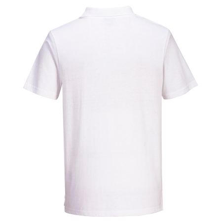 Polo jersey léger coupe ajustée col tricoté Blanc – Portwest L210, boîte de 48 pièces