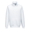 Sweat-shirt zippé antistatique ESD en coton et fibre de carbone Blanc – Portwest AS25