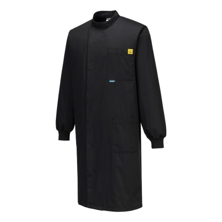 Blouse ESD antistatique poignets tricotés protection Texpel Noir – Portwest AS15