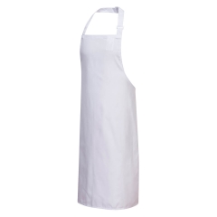 Tablier à bavette polycoton professionnel cuisine Blanc – Portwest S841