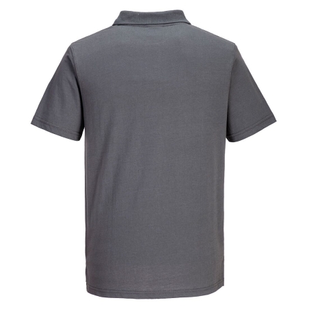Polo jersey léger coupe ajustée col tricoté Gris zoom – Portwest L210, boîte de 48 pièces