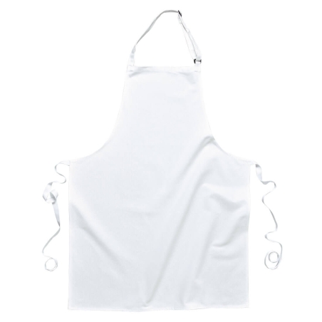 Tablier à bavette polycoton professionnel cuisine Blanc – Portwest S841
