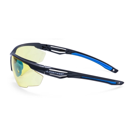 Lunettes de sécurité demi-monture anti-rayures anti-buée Ambre – Portwest PS37