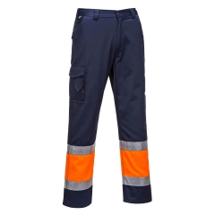 Pantalon combat haute visibilité bicolore classe 1 Orange/marine – Portwest L049