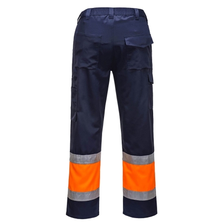 Pantalon combat haute visibilité bicolore classe 1 Orange/marine – Portwest L049