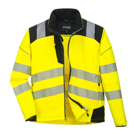 Veste softshell haute visibilité 3 couches classe 3 Jaune/noir – Portwest T402