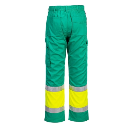 Pantalon combat haute visibilité bicolore classe 1 Jaune/théal – Portwest L049