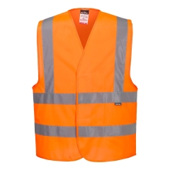 Gilet haute visibilité baudrier double ceinture classe 2 Orange – Portwest C470