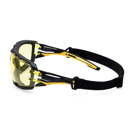 Lunettes de sécurité enveloppantes avec joint et sangle Ambre – Portwest PR02