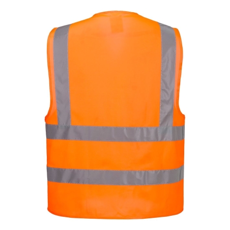 Gilet haute visibilité baudrier double ceinture classe 2 Orange – Portwest C470