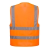 Gilet haute visibilité baudrier double ceinture classe 2 Orange – Portwest C470