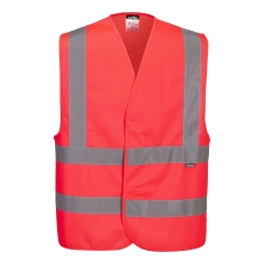 Gilet haute visibilité baudrier double ceinture classe 2 Rouge – Portwest C470