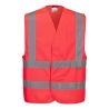 Gilet haute visibilité baudrier double ceinture classe 2 Rouge – Portwest C470