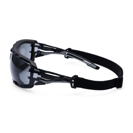 Lunettes de sécurité enveloppantes avec joint et sangle Fumé – Portwest PR02