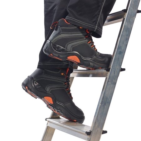 Brodequin cuir nubuck composite S3S HRO FO SR sans métal Noir – Portwest FC60