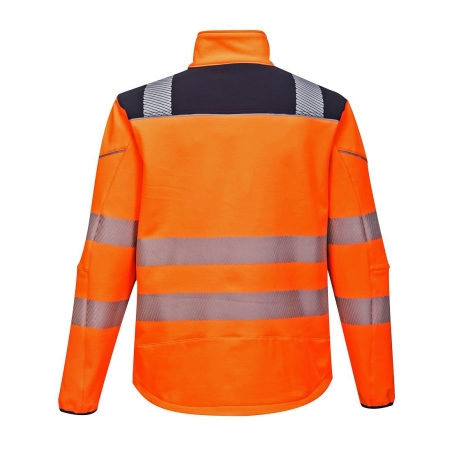 Veste softshell haute visibilité 3 couches classe 3 Orange/marine – Portwest T402