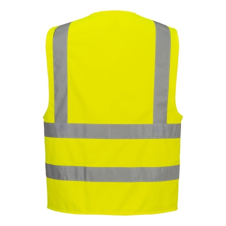 Gilet haute visibilité baudrier double ceinture classe 2 Jaune – Portwest C470