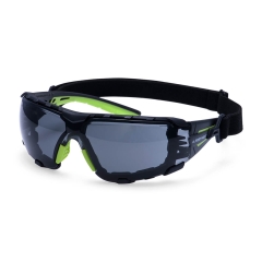Lunettes de sécurité enveloppantes à sangle avec joint en mousse Fumé – Portwest PS28