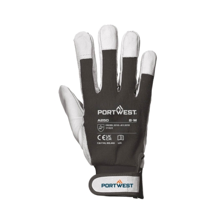 Gant de travail cuir de chèvre industries légères Noir – Portwest A250