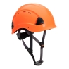 Casque travaux en hauteur ventilé ABS harnais 6 points Orange – Portwest PS63