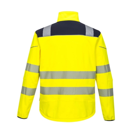 Veste softshell haute visibilité 3 couches classe 3 Jaune/marine – Portwest T402