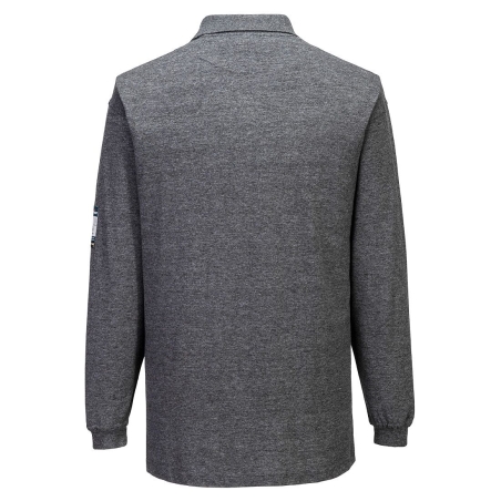 Polo manches longues ignifugé antistatique protection arc électrique Gris – Portwest FR10