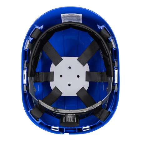 Casque travaux en hauteur ventilé ABS harnais 6 points Bleu royal – Portwest PS63