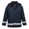 Parka hiver ignifugée antistatique haute visibilité capuche amovible Marine – Portwest FR59