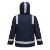 Parka hiver ignifugée antistatique haute visibilité capuche amovible Marine – Portwest FR59