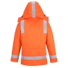 Parka hiver ignifugée antistatique haute visibilité capuche amovible Orange – Portwest FR59