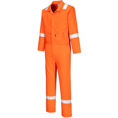 Combinaison de travail coton bandes réfléchissantes Orange – Portwest C814