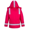Parka hiver ignifugée antistatique haute visibilité capuche amovible Rouge – Portwest FR59