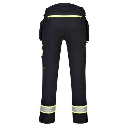 Pantalon de travail femme stretch 4X poche holster détachable Noir – Portwest DX452