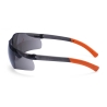 Lunette de protection enveloppante style sportif ultra légère Fumé/orange – Portwest PW38