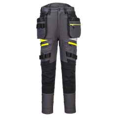 Pantalon de travail femme stretch 4X poche holster détachable Gris métal – Portwest DX452