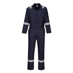 Combinaison de travail coton bandes réfléchissantes Marine – Portwest C814