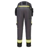Pantalon de travail femme stretch 4X poche holster détachable Gris métal – Portwest DX452