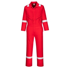 Combinaison de travail coton bandes réfléchissantes Rouge – Portwest C814