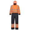 Combinaison haute visibilité matelassée contrast imperméable classe 3 Orange/marine – Portwest S485