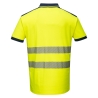Polo haute visibilité manches courtes bandes réfléchissantes classe 2 Jaune/marine – Portwest T180
